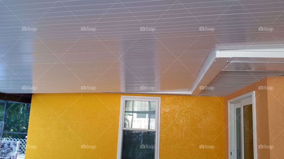 Shiny porch ceiling