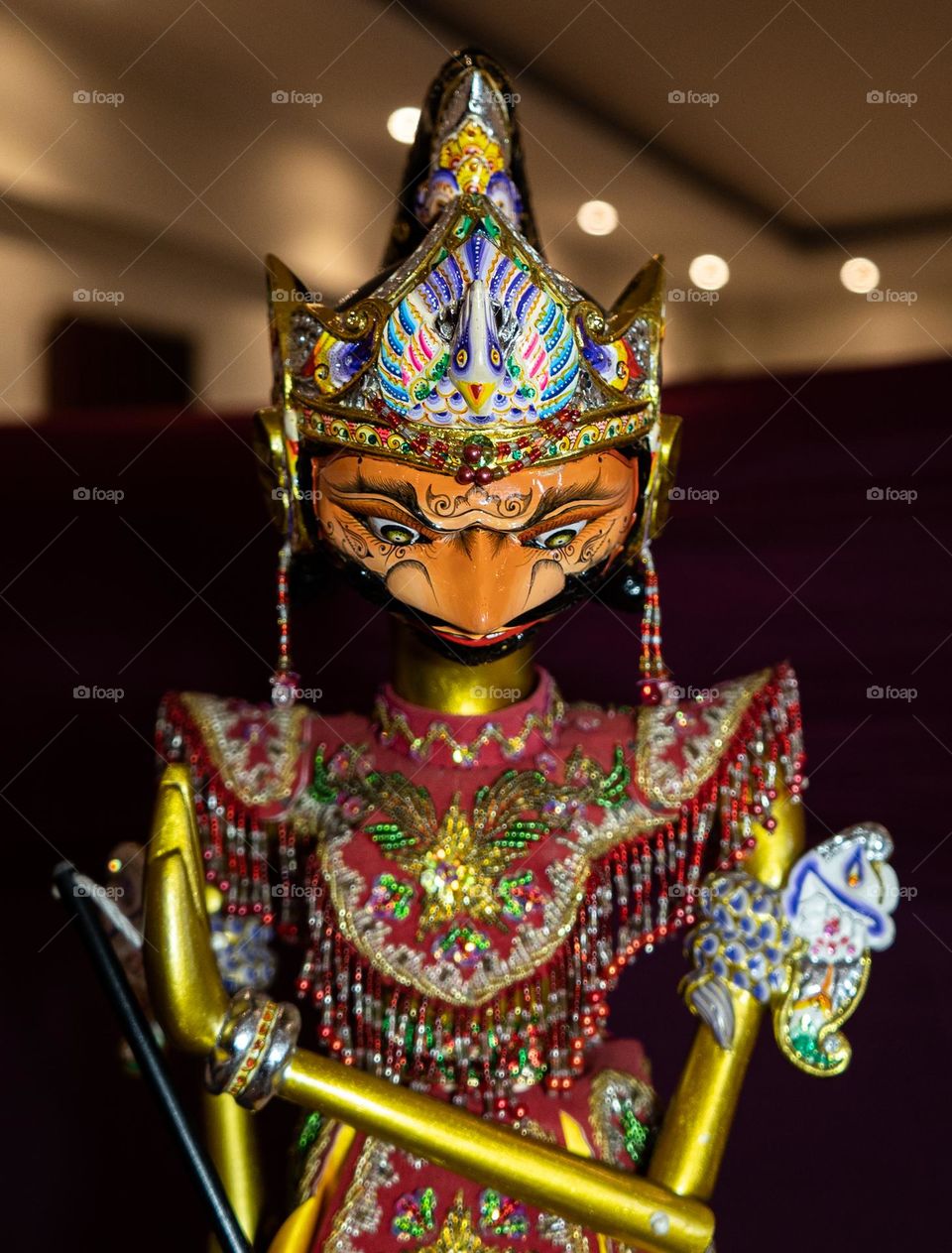 Wayang Golek, is a puppet made of wood and comes from the Sundanese people in Indonesia. This art object is a priceless cultural heritage