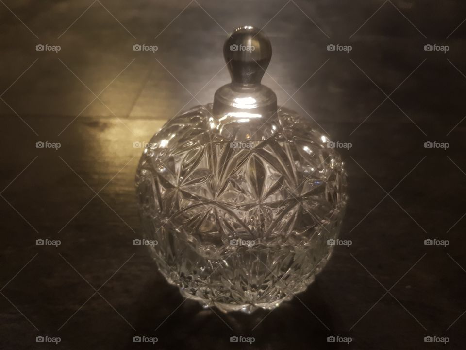 Beautiful glassware, decoration for example on a table (coffee table)