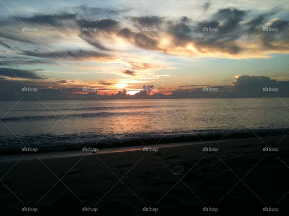 Morning Sunrise. Sunrise on Stuart Florida beach