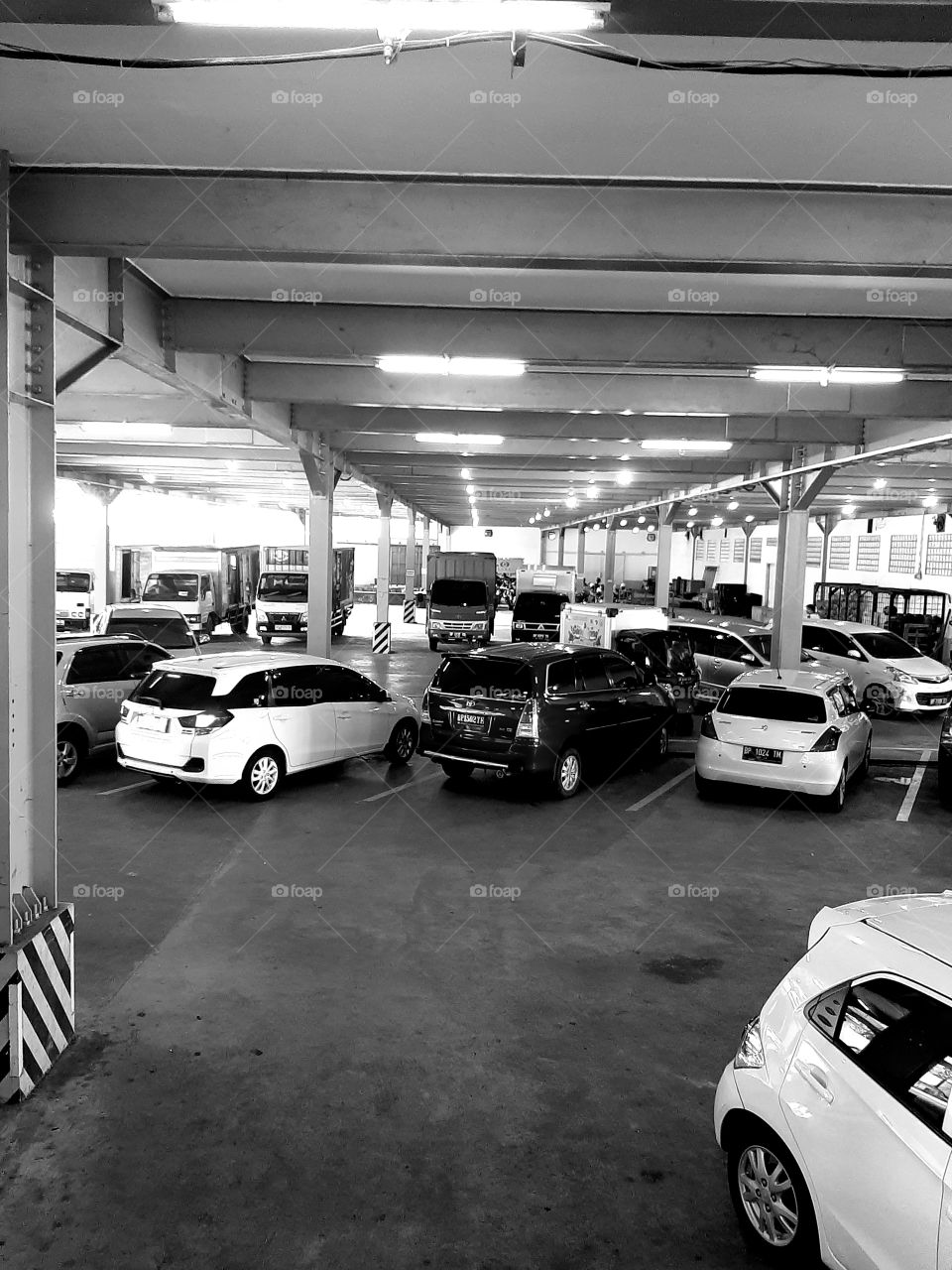 parking lot . too many cars waiting for the owner