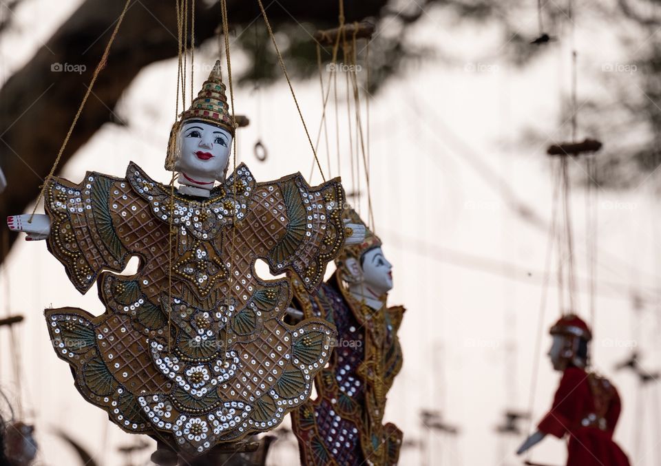Myanmar hand puppets
