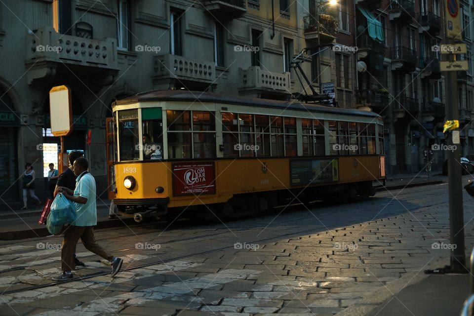 Trolley of Milan Italy 