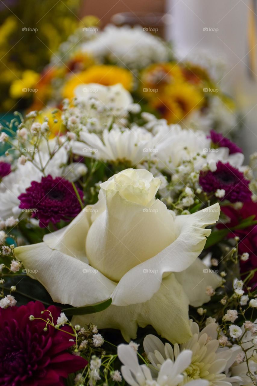 07. beautiful gift bouquet of colorful flowers white rose 