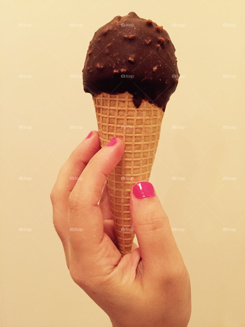 Ice cream cone. Summertime snack attack 