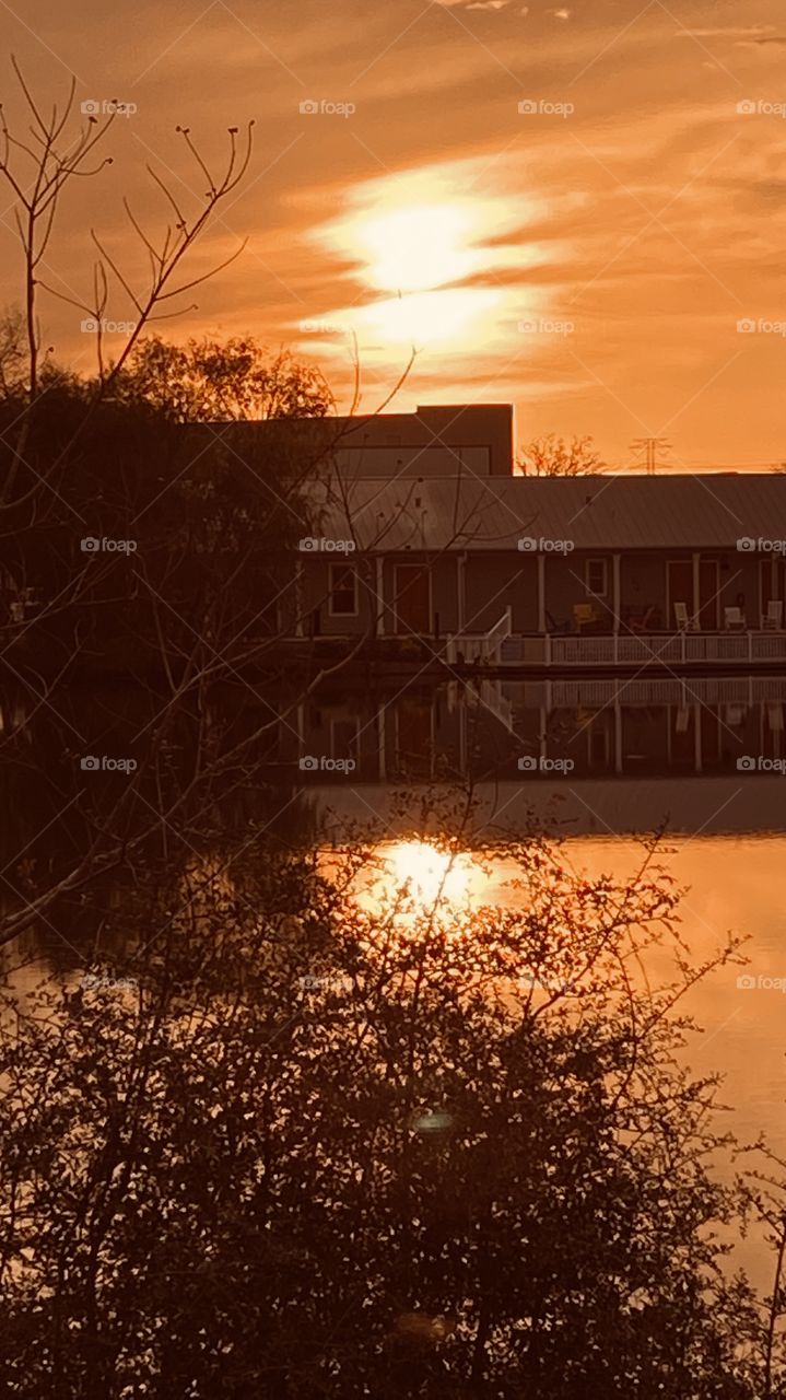 Some clouds have covered the sky. The sun is trying to break through so that Sunset will happen normal. 