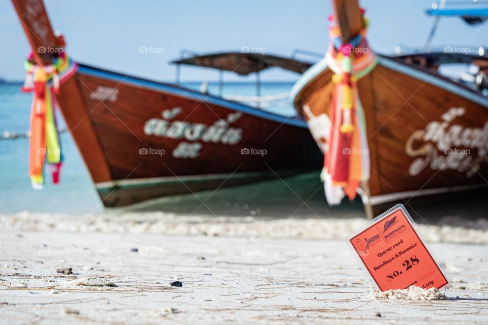 Traveller boat at beautiful island ... Koh Lipe Thailand