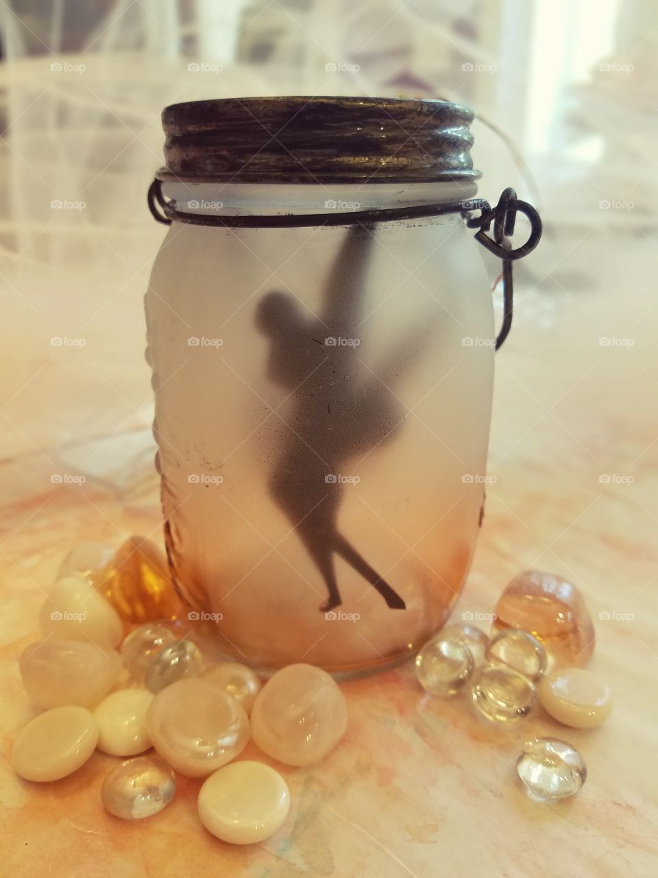 fairy in mason jar