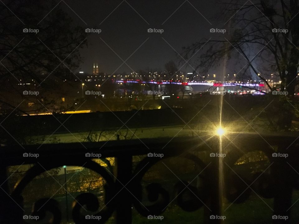Warsaw night view