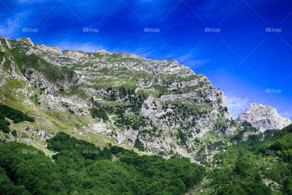 accursed mountains on the border between Montenegro And Albania