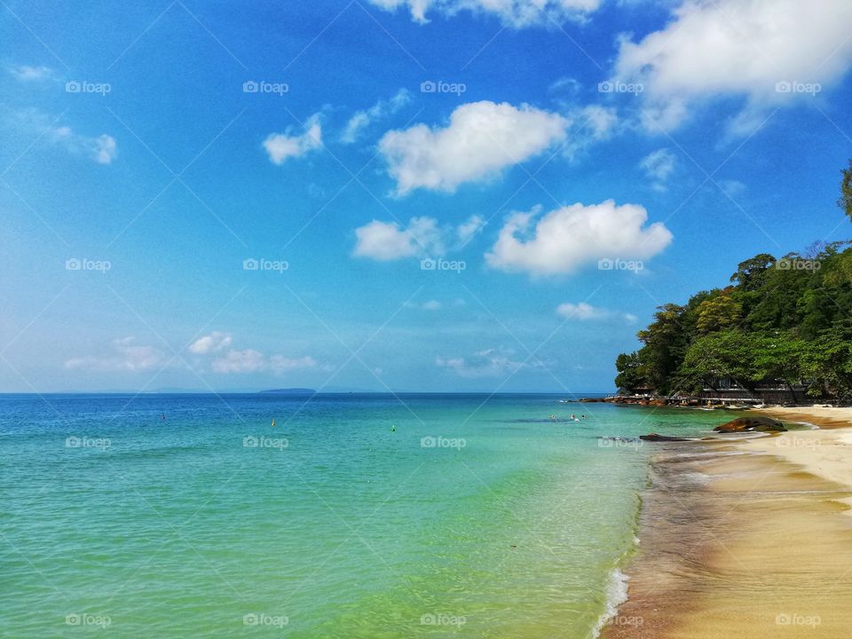 beautiful scenery of Cambodian beaches