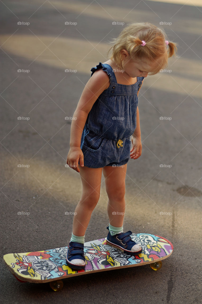 girl on a skateboard