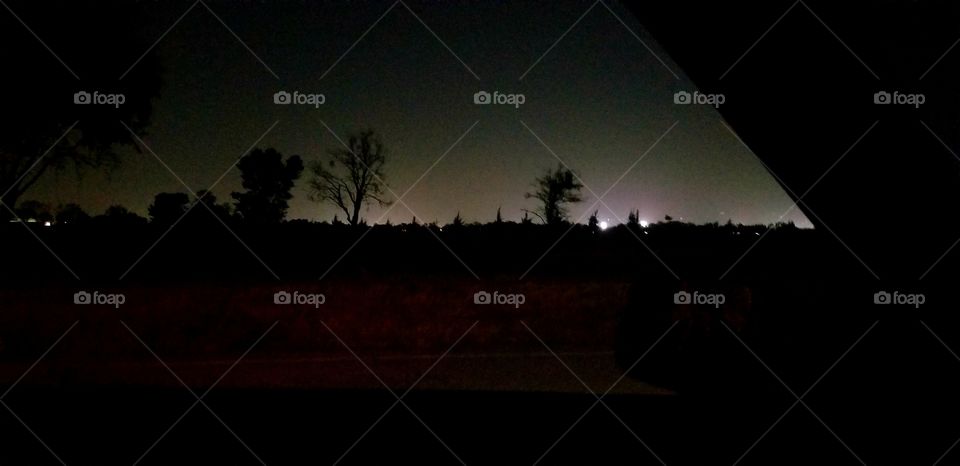 silhouette in the night