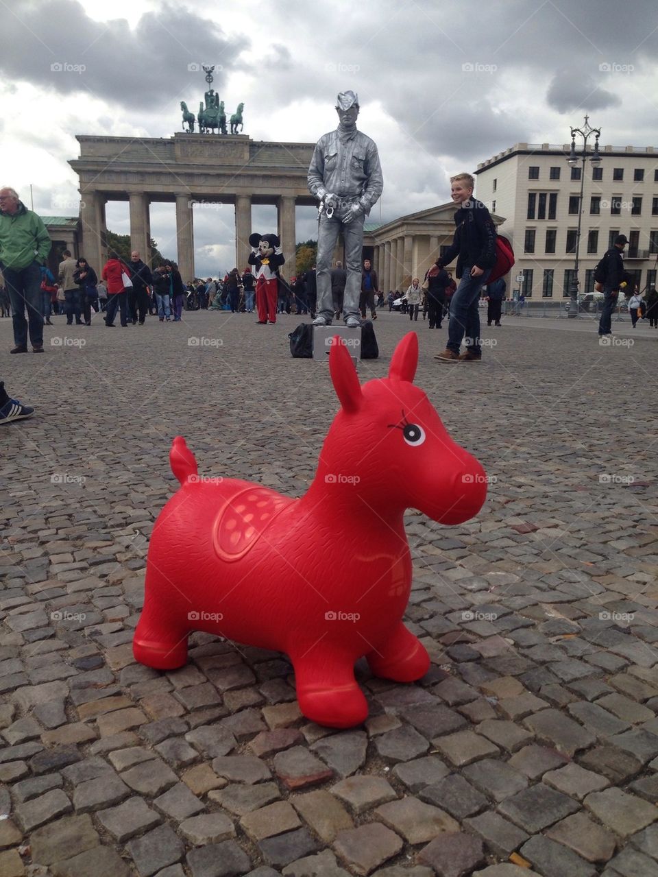 Red horse in Berlin