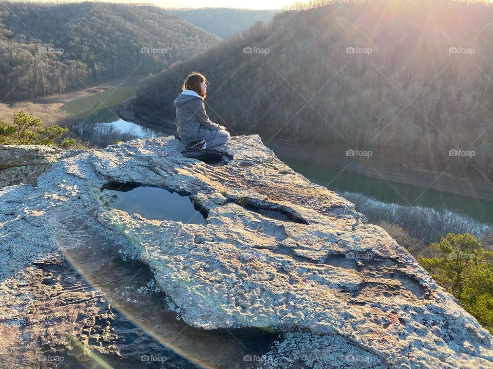 Enjoying the beautiful view during a hike in Kentucky 