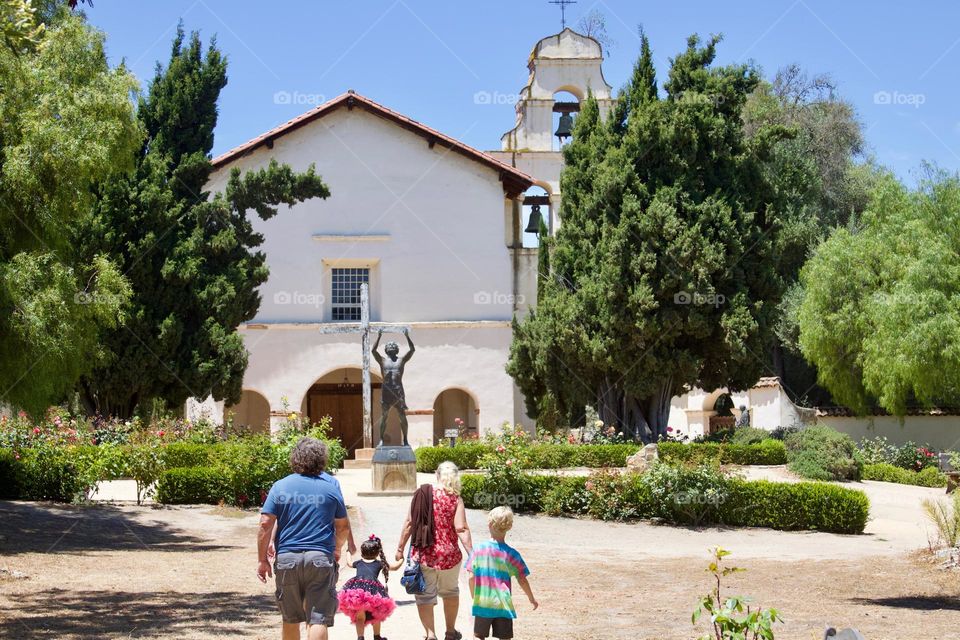 Grandparents and Grandchildren at San Juan Bautista Mission