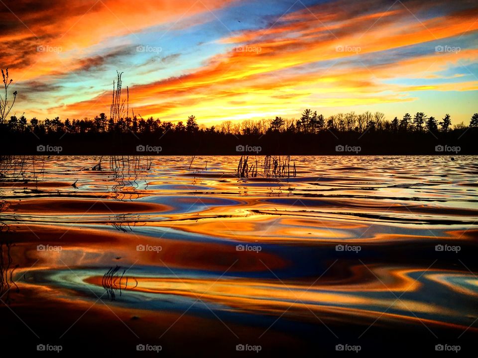 Sunset on water