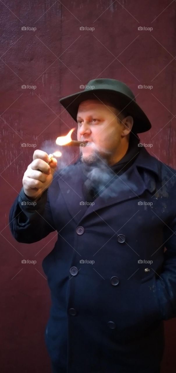 smoke man