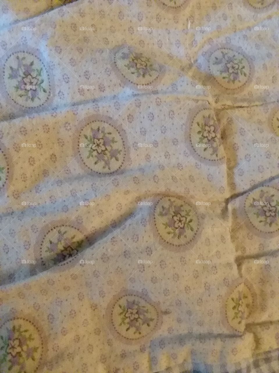 Closeup of old quilt