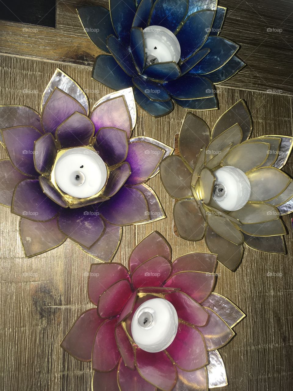 decorative floral tea lights