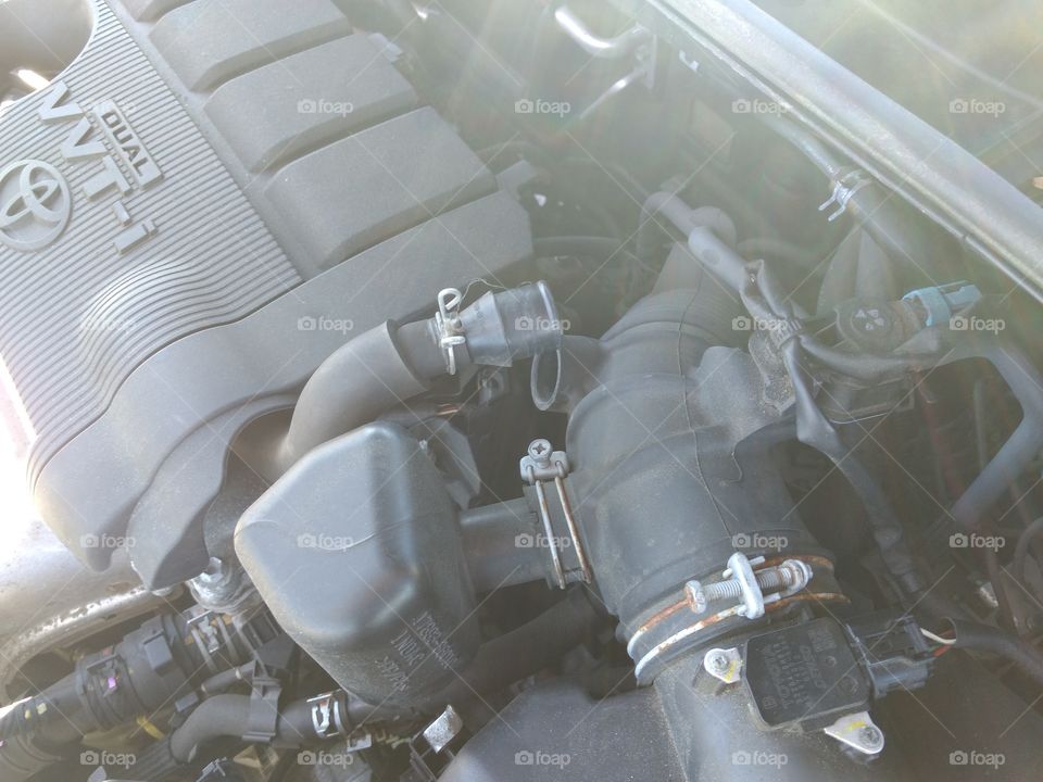 hose left uncoupled in a car engine