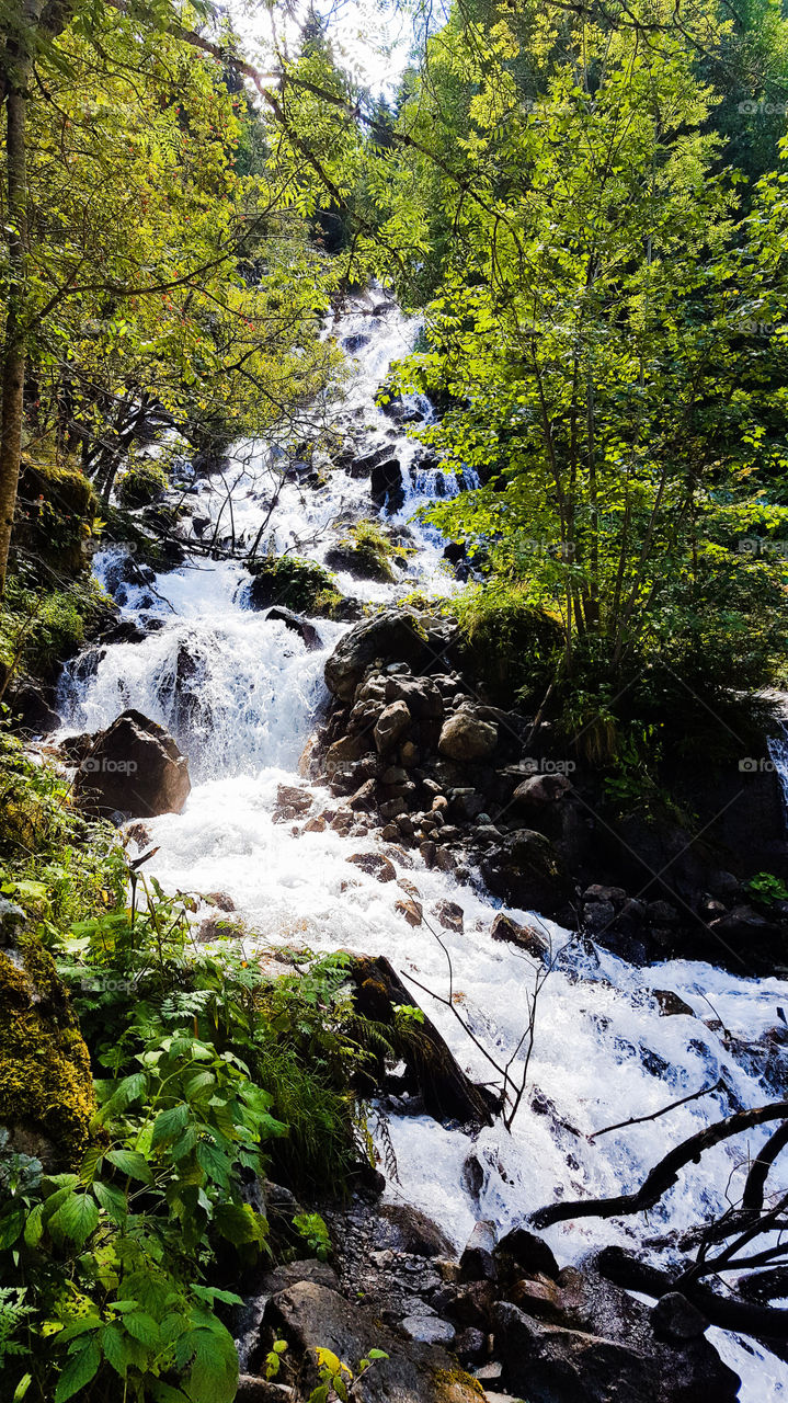 Landscape in Bourg d'Oisans in France