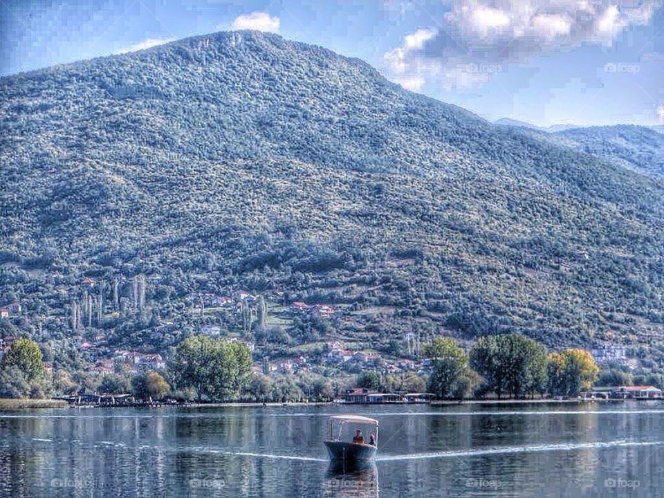 Boat on lake