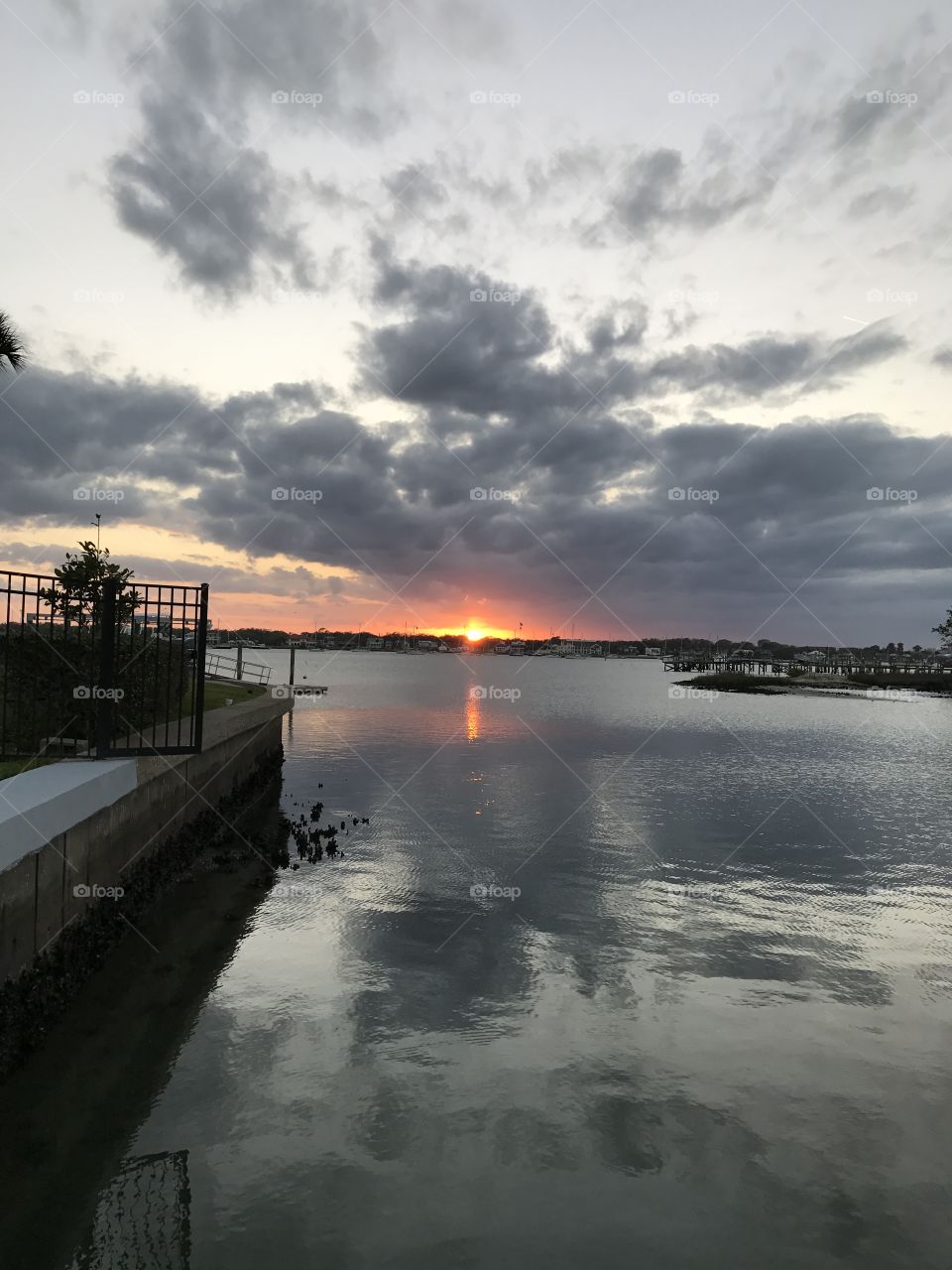 Beautiful sunset in saint augustine, Florida.