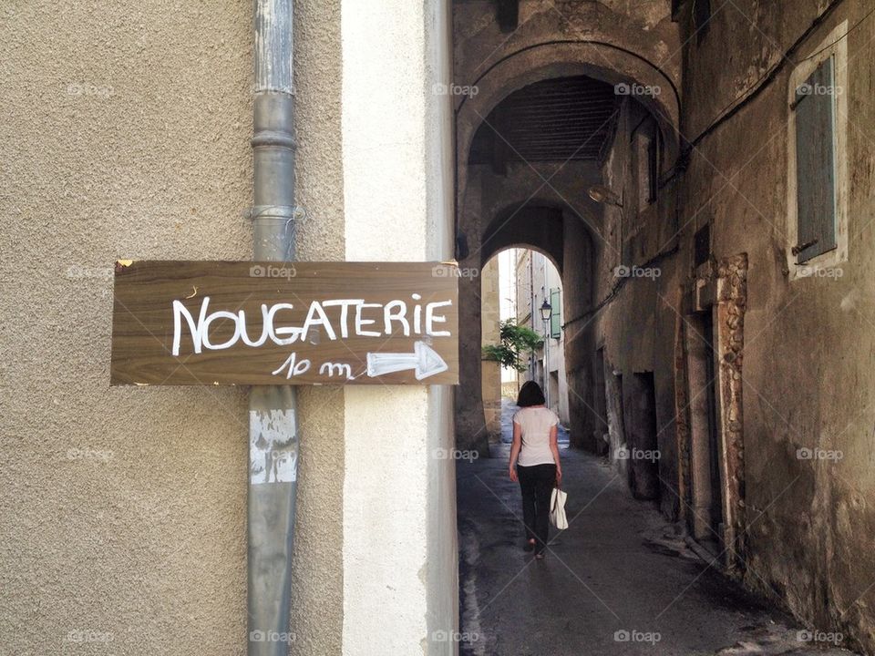 Woman in French street