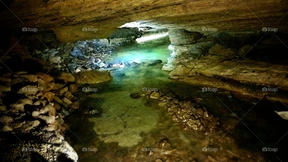 cavern in Tennessee while on vacation in the summer