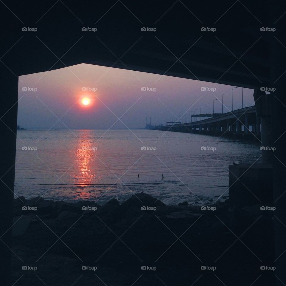 Sunrise by the bridge