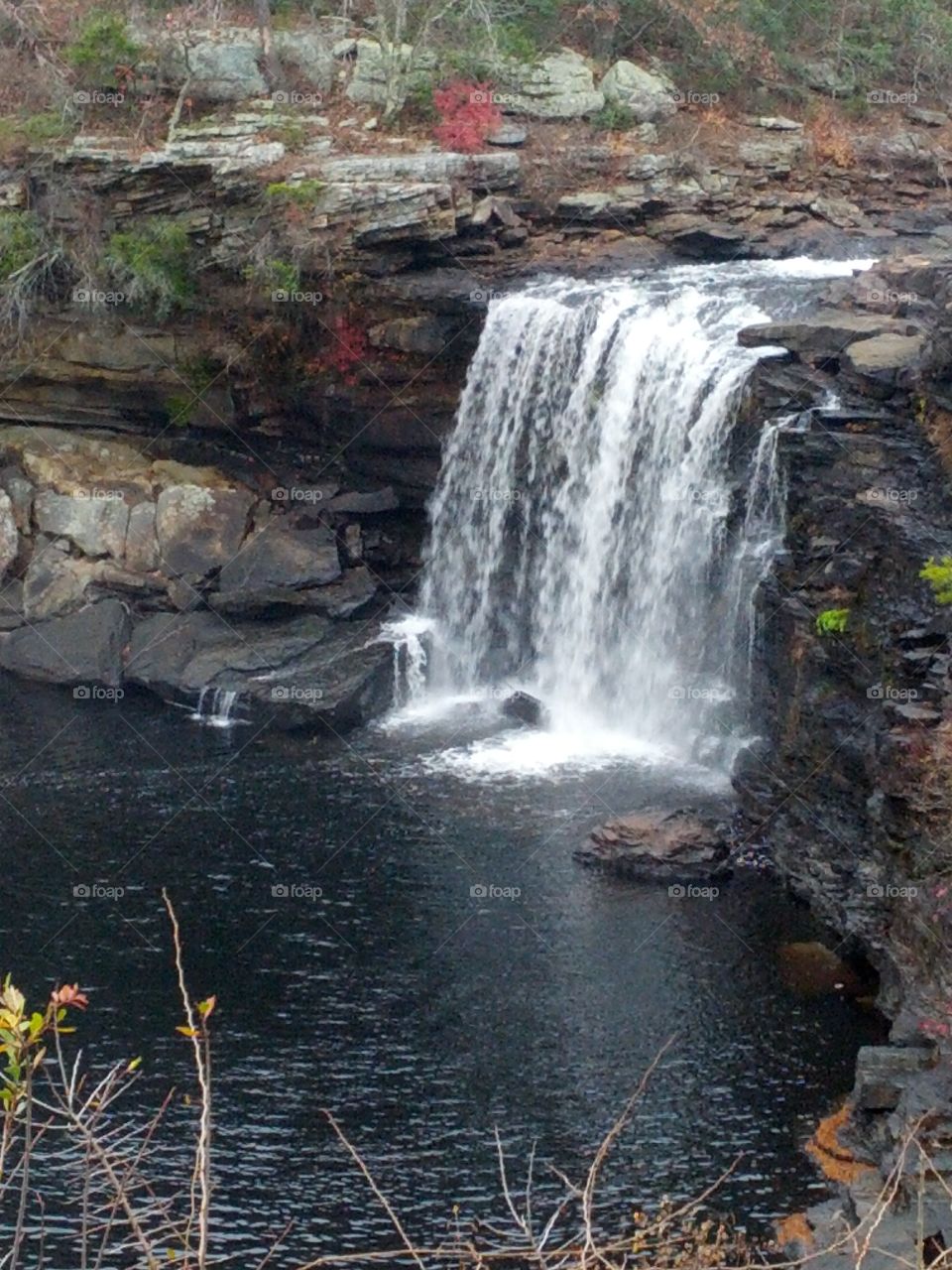 View of waterfall