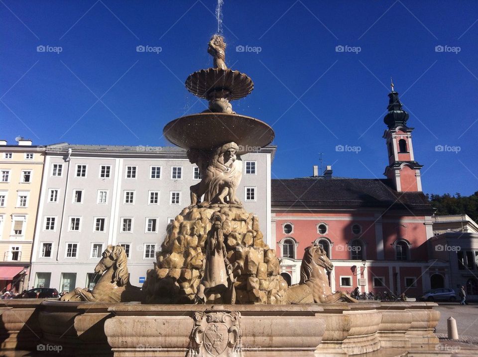 The sound of music fountain, Salzburg, Austria