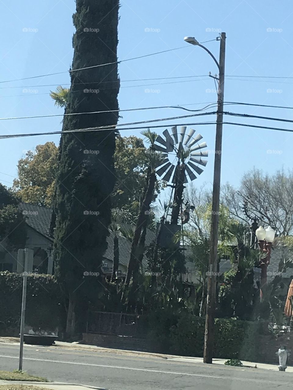 A neighborhood street in Fresno.