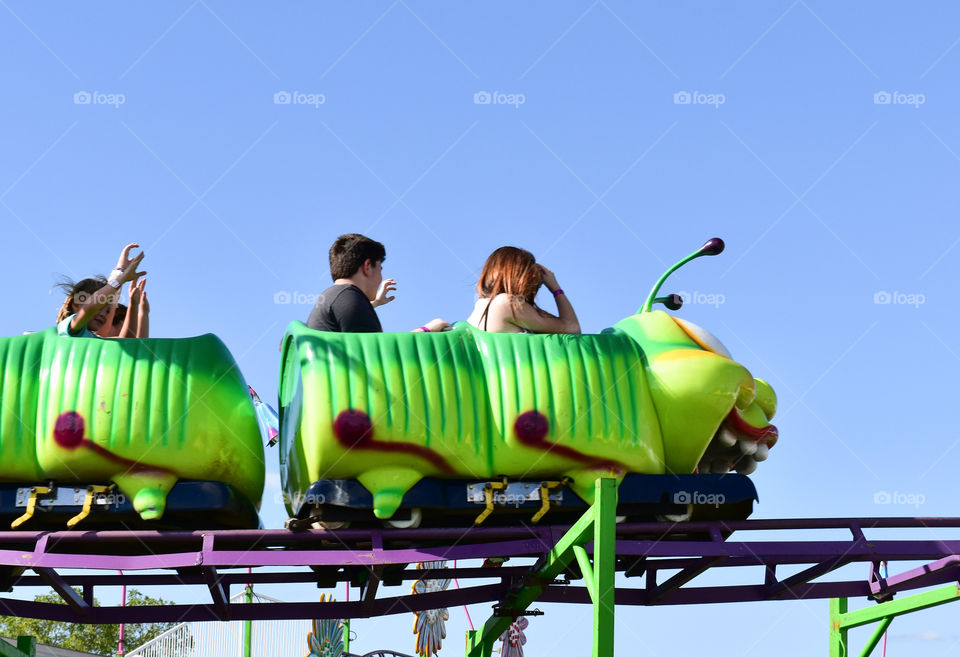 Roller coaster at the state or county fair