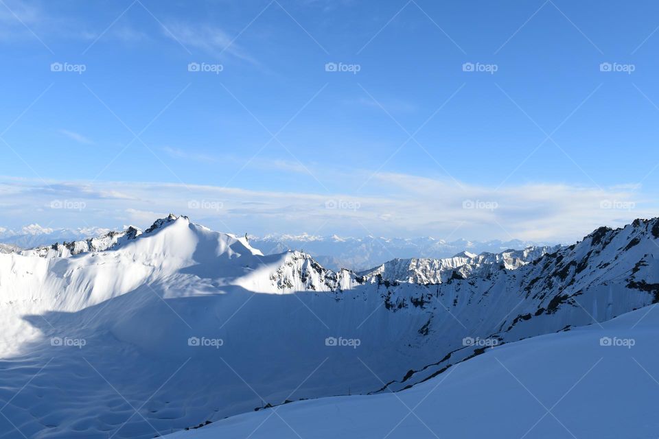 Image of Himalayan ranges covered with snow