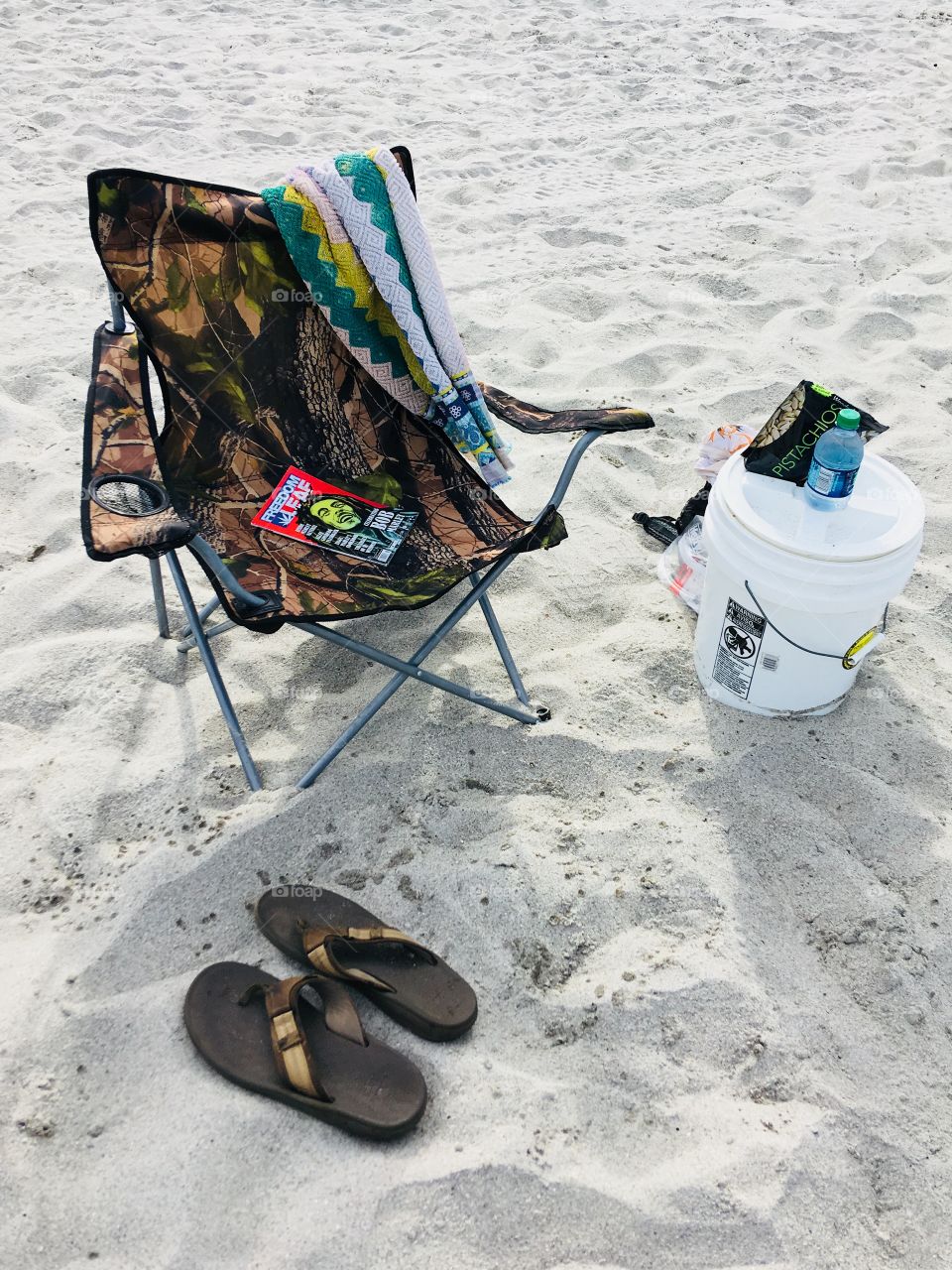 Relaxing on a South Florida beach.