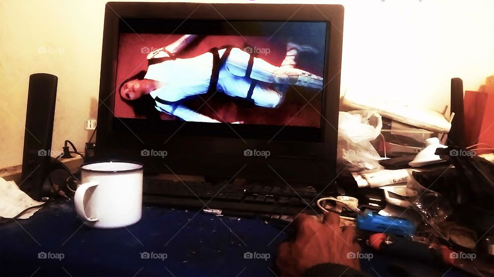 Watching movie on media player