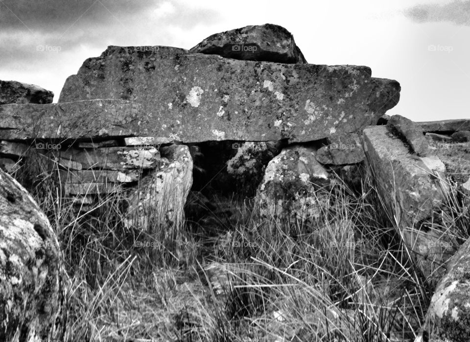 Megalith. Megalithic court tomb in Ireland