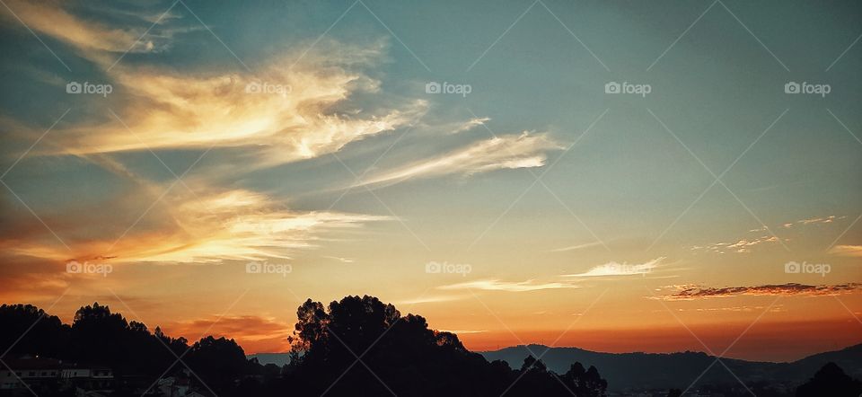 Beautiful sunset in Portugal