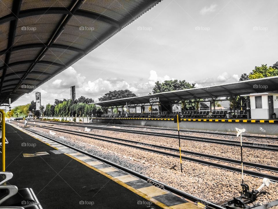 Waiting for the train