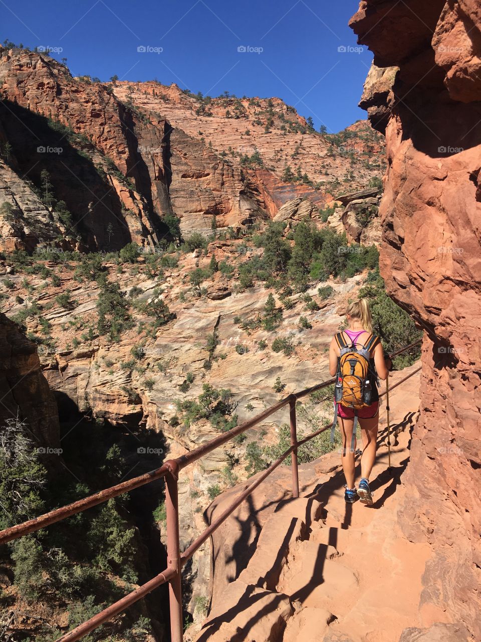 Gorgeous, thrilling hike up to Canyon Overlook in Zion National Park in Utah.