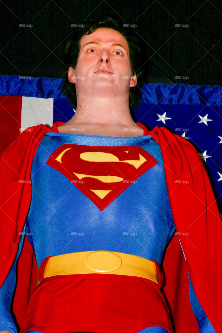 Christopher Reeve as Superman waxwork 