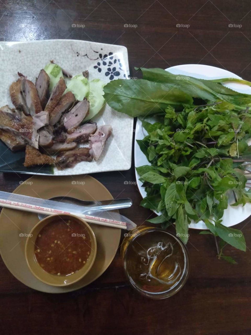 Grilled duck from Vientiane Lao PDR.