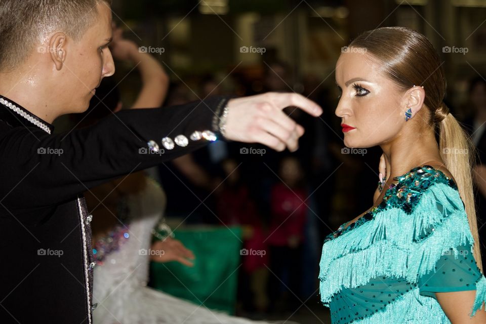 Couple Dancing In A Dance Contest