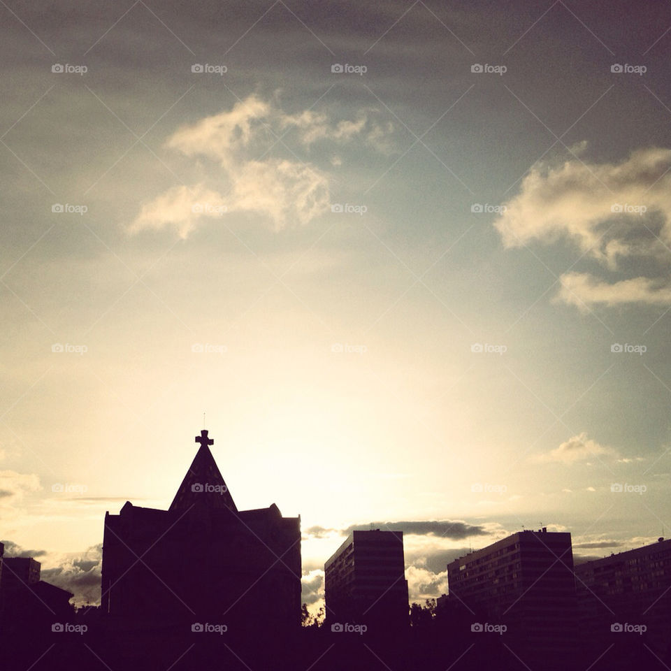 clouds buildings skyline portugal by richardpt