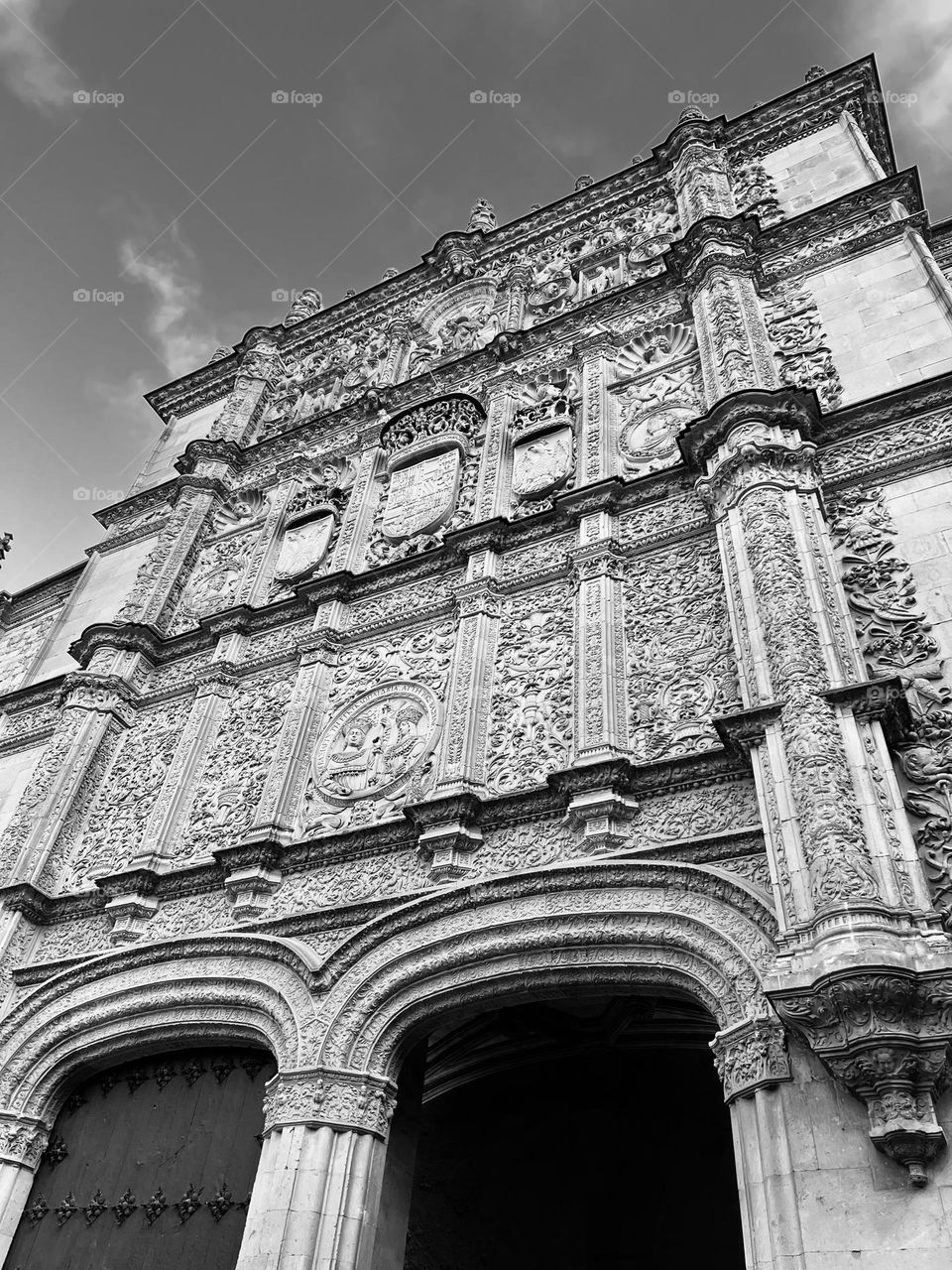 Salamanca architecture blackout and white 