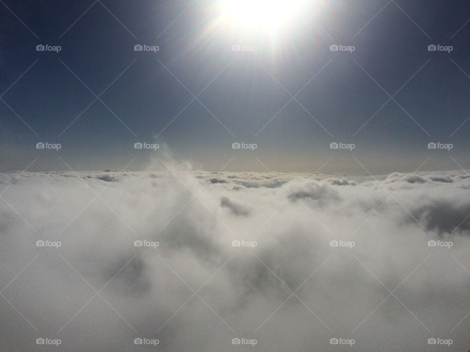 Above the Clouds . I took this photo on top of the tower next to the Buzludzha Monument in Bulgaria. 