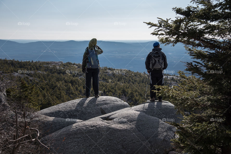A moment with a view on a clear but chilly day hiking