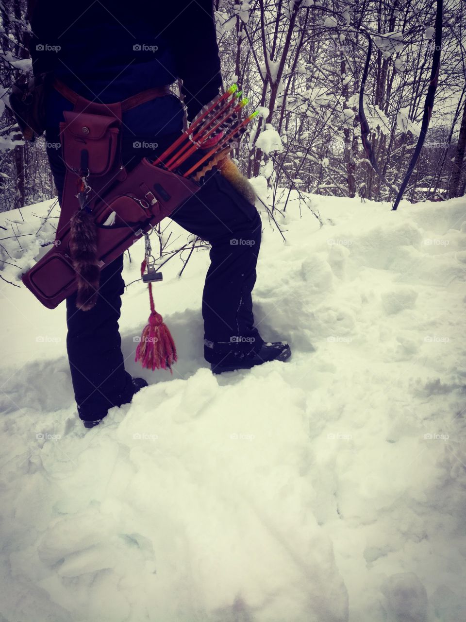 Archery in wintertime.